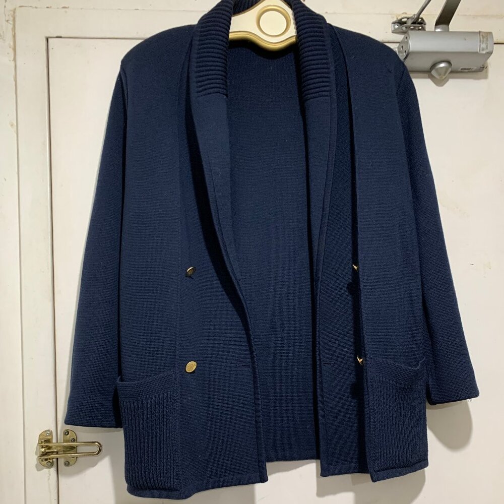 VINTAGE ST. CROIX KNIT 100% ZEPHYR WOOL DOUBLE BREAST JACKETS SIZE M